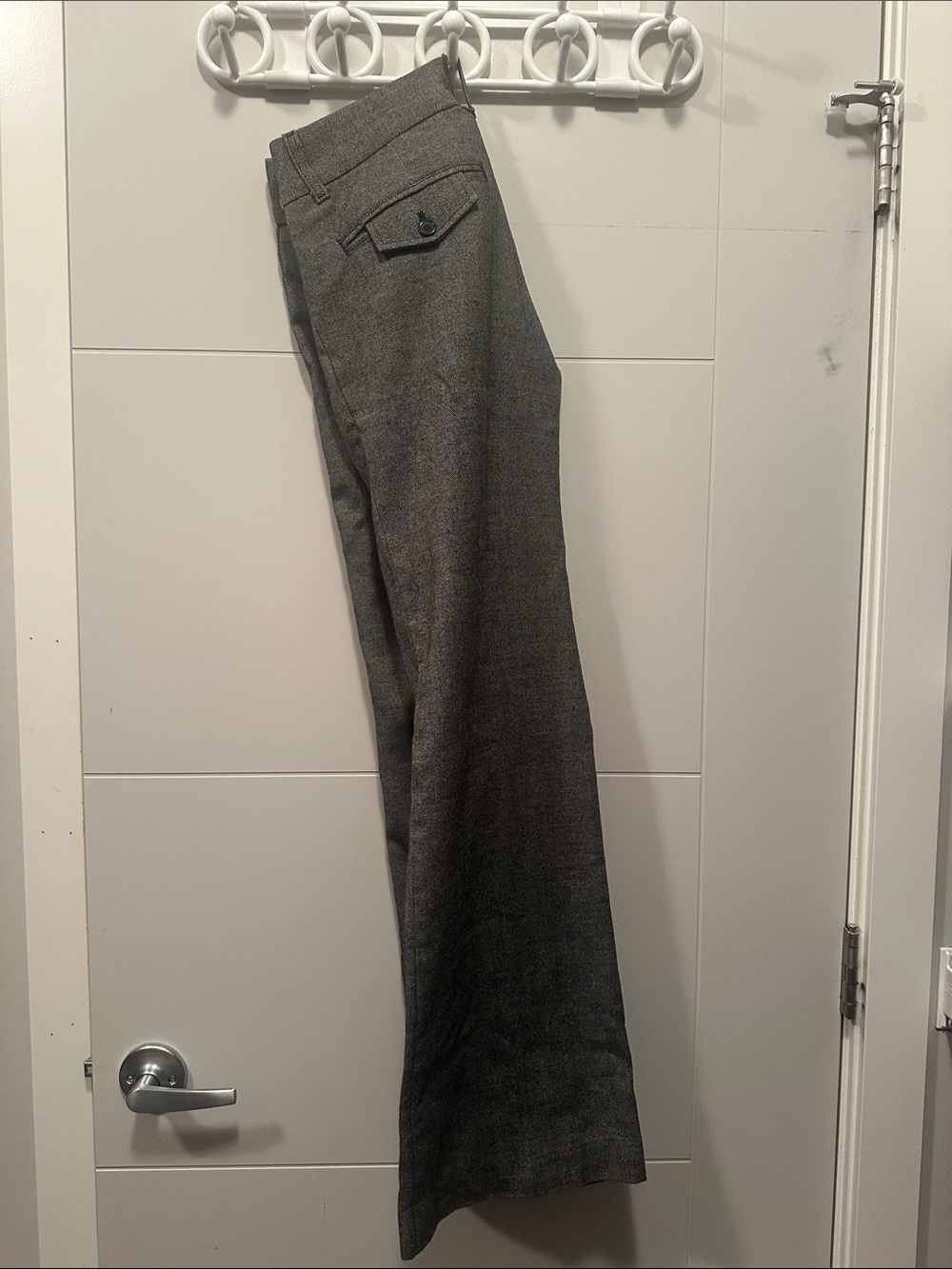Women's Gray Wide-Leg Trousers - Sleek Office Essential